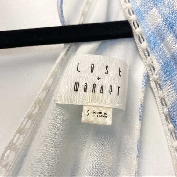 Lost + Wander Fiesta Gingham Jumpsuit Baby Blue - Picture 10 of 10